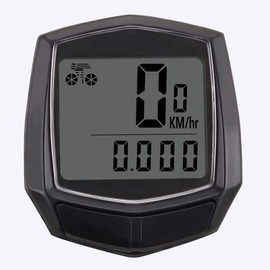 Bike Computer,Wired Waterproof Bike Speedometer Odometer Bike Computer with LCD Fits Most Bikes (Black)