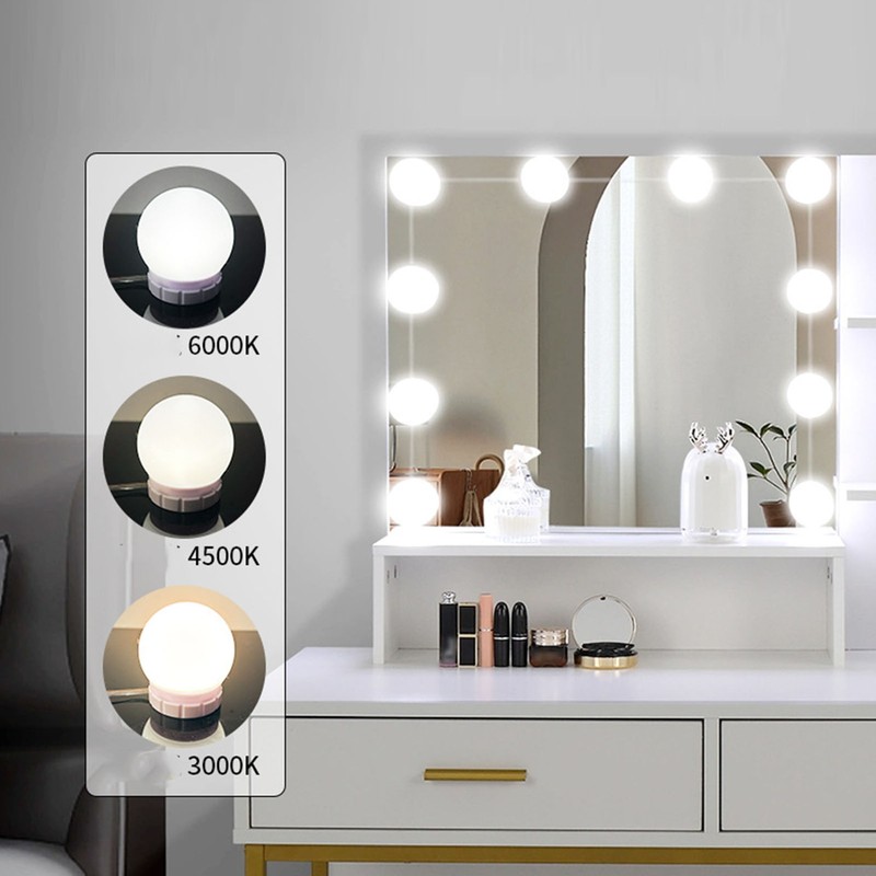 LED Vanity Mirror Light 3 Color Adjustable Brightness Vanity Makeup