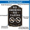 No Smoking No Vaping Signs 12 x 8 Inches No
