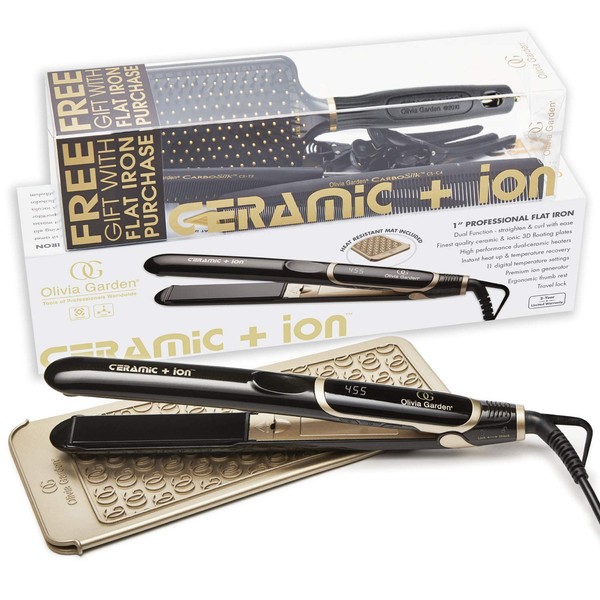 Olivia Garden Ceramic + Ion High Performance Professional Flat Iron,