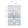 Pair of Metal Grass Rear Mounting Brackets for Drawer Slide,