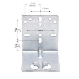 Pair of Metal Grass Rear Mounting Brackets for Drawer Slide, Compatible with Grass Dynapro or Elite Undermount Drawer Slides, Replacement Brackets - 7950.VE300