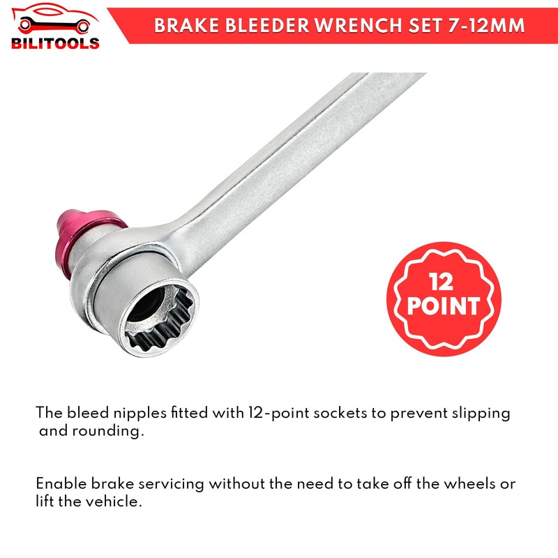 BILITOOLS Brake Bleeder Wrench Set, 7 8 9 10 11