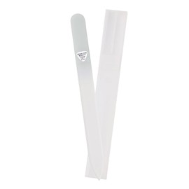 Bona Fide Beauty Czech Glass Nail File for Natural Nails (Guava Color), Fine Grit (180/240) Etched Crystal Fingernail File with Clear Case. Ideal Gift for Bridesmaids.