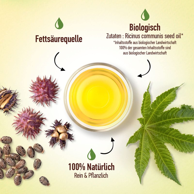 Organic Castor Oil 500 ml - 100% Pure, Natural and