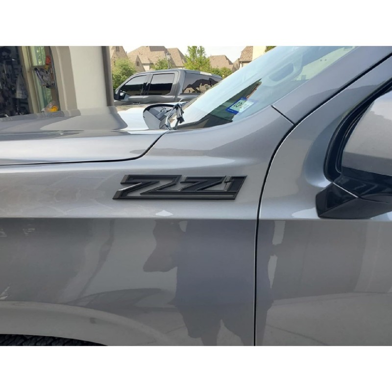 2019-2023 New Z71 Emblem Badges for Silverado 2PCS (Matte Black)