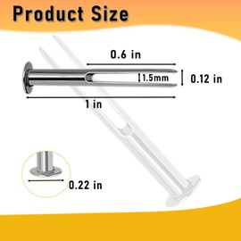 OywhC Metal Beeswax Foundation Support Pins, Metal Support Pins Beehive Frame Support Pins, 100-Pack