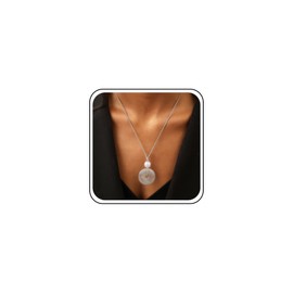 Inateannal Leather Pearl Necklace Doughnut Crystal Pendant Necklace Black Leather Rope Chain Round Doughnut Natural Quartz Protection Necklaces Jewellery for Women, Zinc, No Gemstone