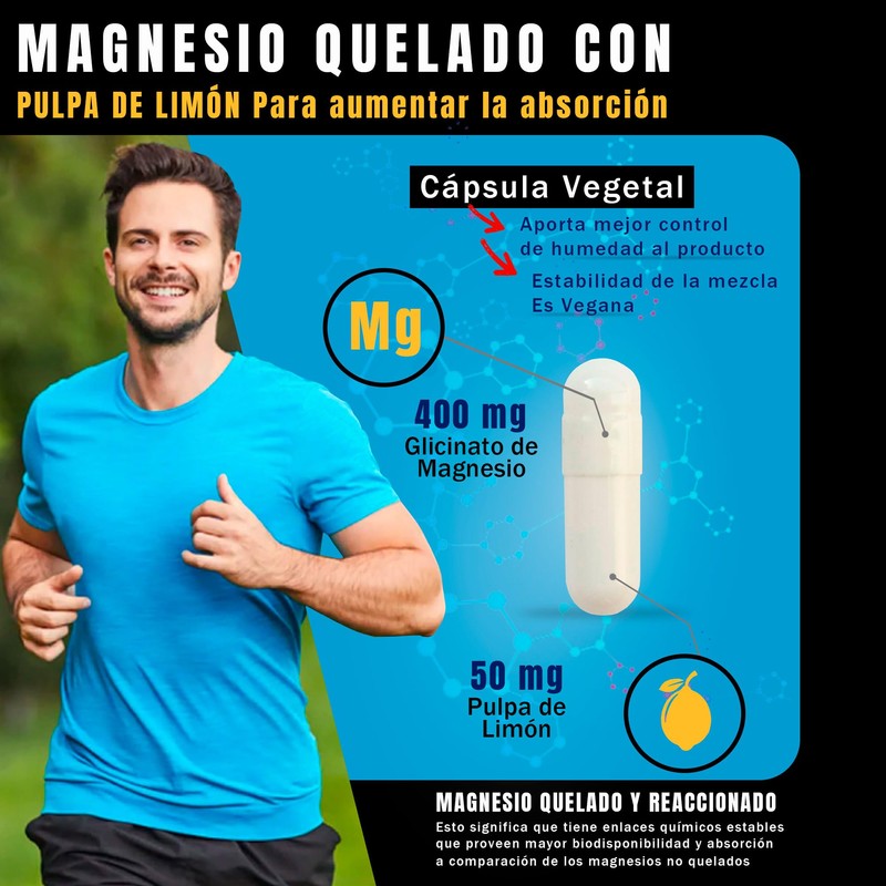 Glicinato de Magnesio Quelado | Con Pulpa de Limon |