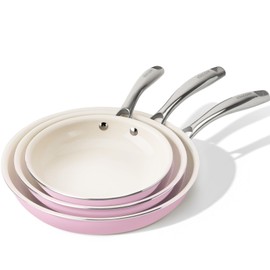 Kikcoin Small Frying Pan Nonstick, 8-Inch Ceramic Frying Pan Skillet, Non Toxic Cookware Cooking Pan with Stay Cool Handle, Egg Pan Omelet Pans, PFAS & PTFE & PFOA Free, Dishwasher & Oven Safe