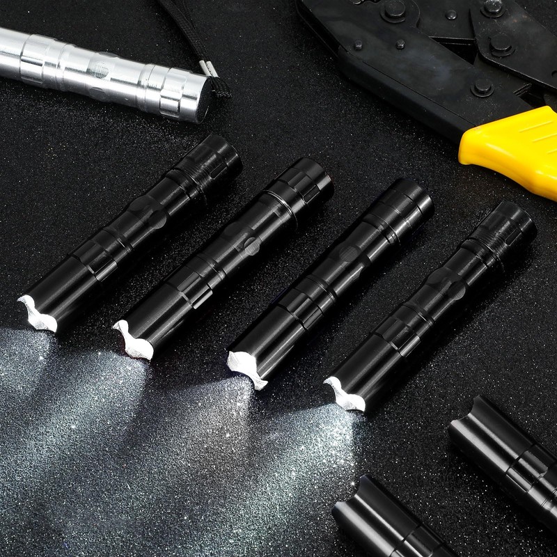 Tujoe 36 Pcs Mini Flashlights Bulk Bright Aluminum LED Handheld