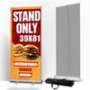 Anley 39 x 81 IN Retractable Roll-Up Banner Stand with