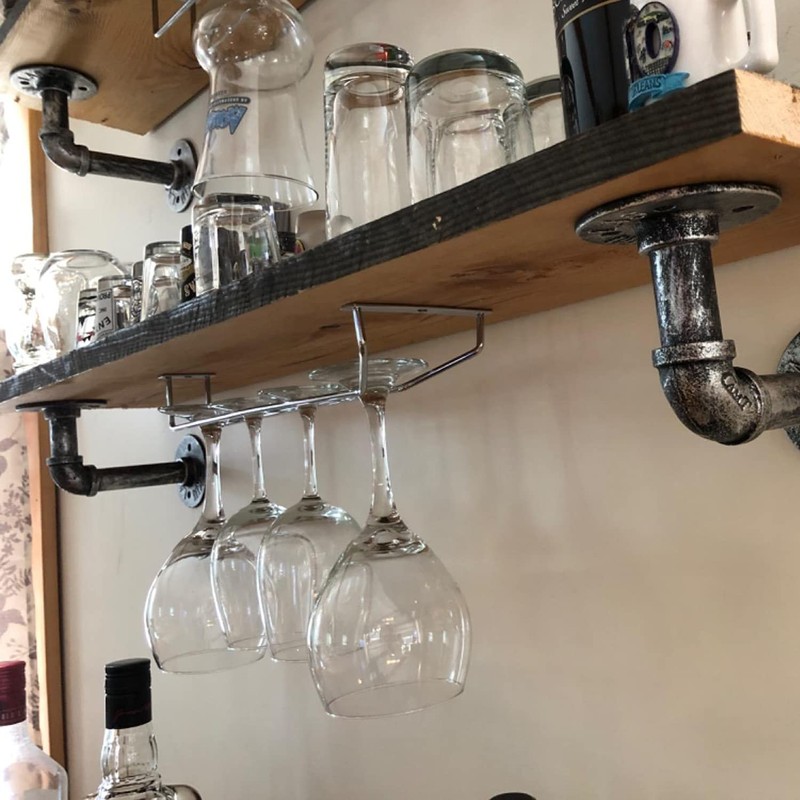 RedDreamer 14-Inch Wine Glass Rack, Under Cabinet Wine Glass Holder