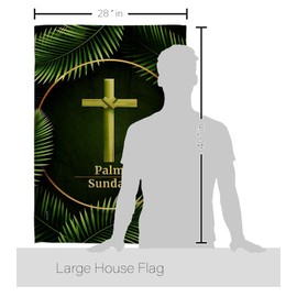 Ornament Collection Palm Sunday House Flag Religious Faith Hope Grace Peace Dove Christian Religion Easter Decoration Banner Small Garden Yard Gift Double-Sided, Made in USA