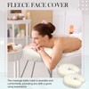 Mixweer 2 Pcs Massage Face Cradle Cover Fleece Massage Table