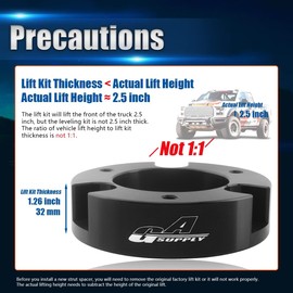 GAsupply 2.5" Front Leveling Lift Kits, Compatible with1999-2006 Toyota Tundra 2WD 4WD, 2.5 Inch Raise Strut Suspension Spacers