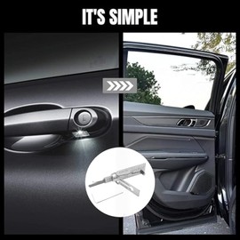 SS001 Pro Stainless Steel Key Decoder,2 in 1 Pick and Decoder Tools for Door Lock,Lock Picking Set for Beginners,Stainless Steel Lo/ck Picking Kit,Lo/ck Pick De/Coder for Auto,Master Key De/Coder