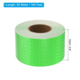 PATIKIL Reflective Tape, 4 Inch x 164 ft Waterproof Self Adhesive High Visibility Caution Warning Safety Tape Outdoor Reflector for Trucks Trailers Cars, Green