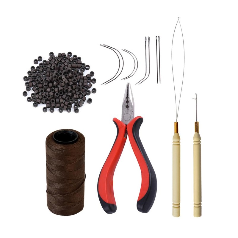 Kit de herramientas de extensiones de cabello: 200 piezas de