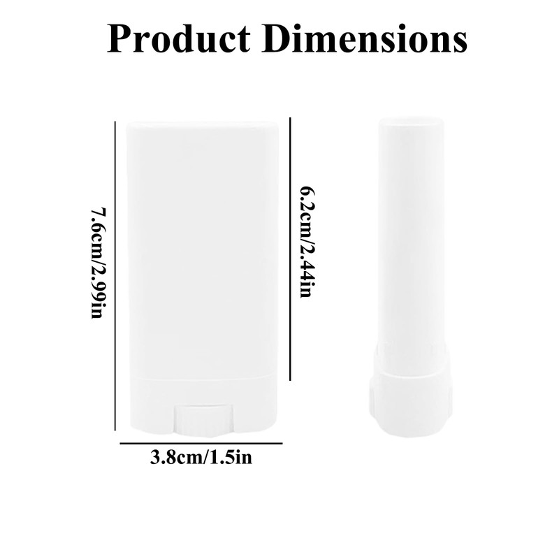 10 Pcs Empty Deodorant Containers, 15ml/0.53oz Twist Up Deodorants Tubes