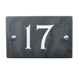 Slate Engraved House Number 17