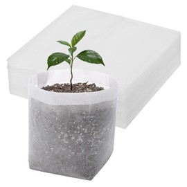 Fabric Grow Bags - 7.9x7.9 inches Breathable Seed Starter Plant Grow Bags for Seedling Pots, Nursery Pots for Plants, 100pcs