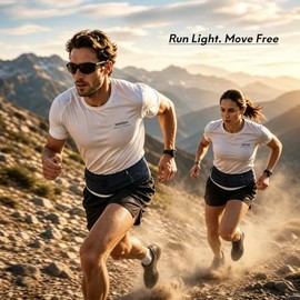 Haimont - Cinturón de cintura ligero para correr y correr, cinturón de almacenamiento de hidratación para hombres y mujeres con bolsillo con cierre, G