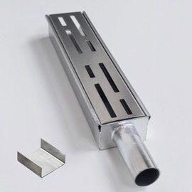 SXSJMY Drainage Channel Accessories, End Closure with Side Outlet for Water with a Diameter of 2 cm and Connecting Joint, Drainage Channel with a Width of 5 cm