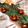HAVITI 24 pcs Large Tea Light Holders, Amber Glass Candle