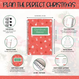 Christmas Planner - Holiday Checklist, To Do List, Budget, Food Menu & Shopping List for Xmas