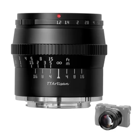 TTARTISAN 50 mm F1.2 Lens APS-C MF for Sony E-Mount Cameras A5000 A6500 A6600 NEX-3 NEX-3N NEX-7 NEX5 CA7 A7I A7I A7R A7RIII A7RIV A7S A7SI A7SII A9 and More