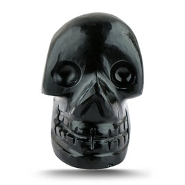 CRYSTALIS Natural Black Onyx Skull Figurine Sculpture Home Decor Stuff, Loose Gemstone, Wholesale Bulk Polished Statues Supply, Chakra & Healing Stones, DIY, Gem Collection, Gift Giving