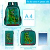gxtvo 3PCS Kids Dinosaur Backpack for Boys, 16" Kids Bookbag