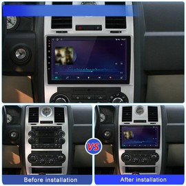 Slakerbe Android 13 Car Stereo Fit for Chrysler 300C 2004-2007 9 Inch Touch Screen Car Radio 2GB+32GB Wireless Carplay & Android Auto with WiFi Bluetooth FM/RDS Navigation Media Player