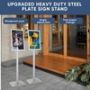 DISPLAYSWORKER Adjustable Heavy Duty Pedestal Sign holder floor Stand,sign stand
