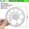 LRMYS 360 Degrees Clear Protractor Template Ruler, 11.5cm Diameter Transparent