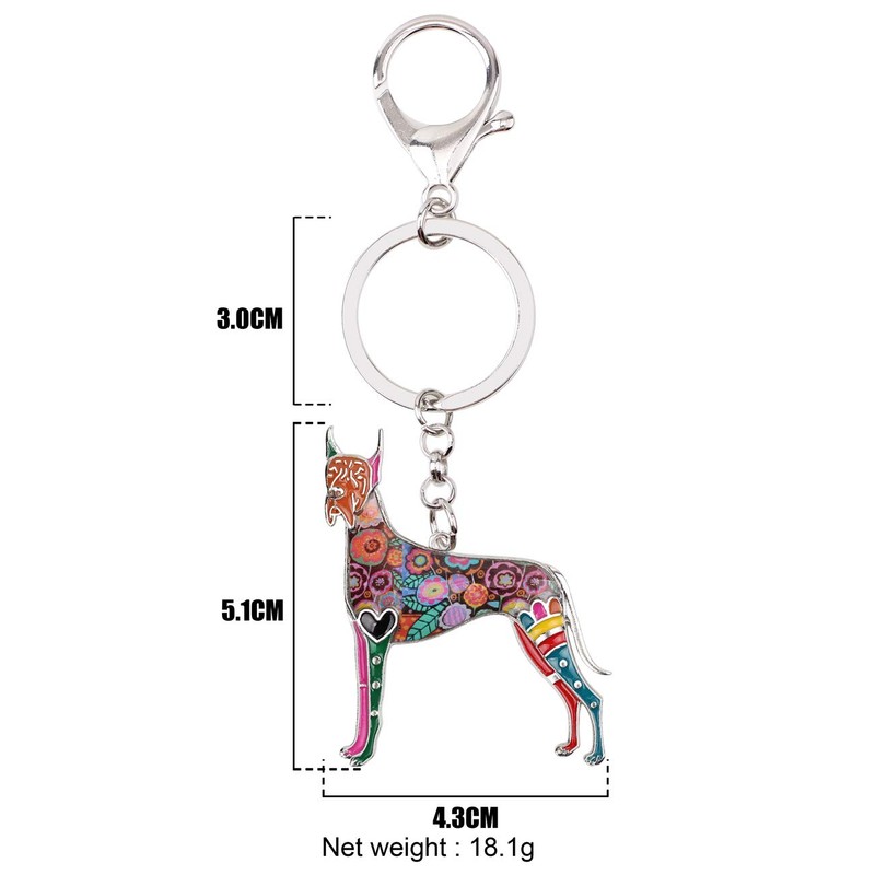 WEVENI - Llavero de aleación esmaltada para perros de gran