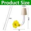 DECOHS 9 Pcs Hummingbird Feeder Tubes with Yellow Floral Tip,