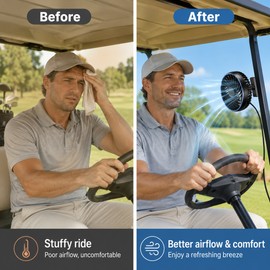 Portable USB Car Fan for Vehicle Cooling – 360° Adjustable 3-Speed Vent Fan for Road Trips & Daily Driving