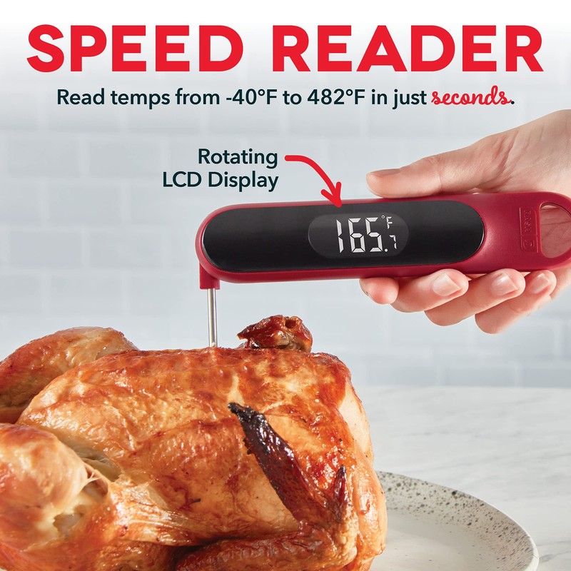 Dash Precision Quick-Read Meat Thermometer - Waterproof Kitchen and Outdoor
