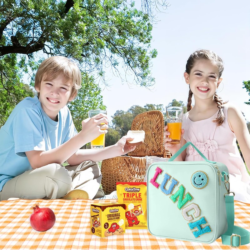 Bolsa De Almuerzo Sonriente,Loncheras Escolares Portátil，adecuado Para Excursiones Escolares, Picnics