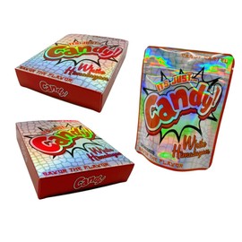 10 Bags and 10 Boxes, 1 Special Cartoon Pattern, Resealable Candy Bags, Gummies Bags, 5 x 4 Inch Storage Baggies, Treat Bags, Cookie Bag (yellow)