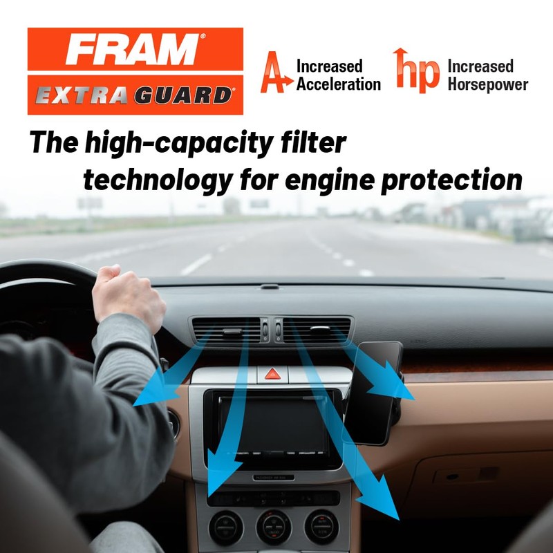 FRAM Extra Guard CA10085 Replacement Engine Air Filter for Select