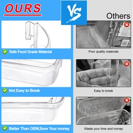 UPGRADED 242126602 Refrigerator Bottom Door Shelf Replacement For Frigidaire Refrigerator Door Shelf-Lower Side Shelf Rack Parts LFSS2612TF0 FFSS2615TS0 FFSS2625TS0 AP6278233 PS12364199-2 PACK