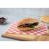 1000 Sheets of Red and White Checkered, Grease - Resistant,