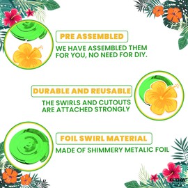 Hawaiian Luau Hanging Party Decorations - Pack of 30 | Luau Party Decorations, Tropical Hawaiian Birthday Decorations | Luau Hanging Decorations, Aloha Decorations | Tiki Themed Party Decorations