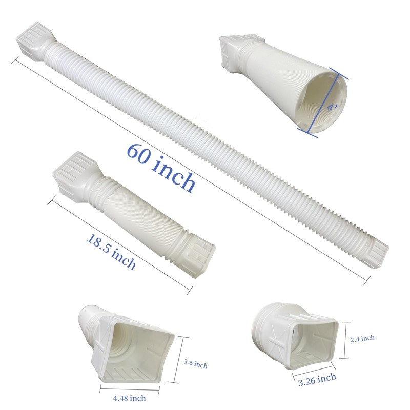 2 Pack Flexible Rain Gutter Downspout Extensions,Drain Downspout Extender,Gutter Extension
