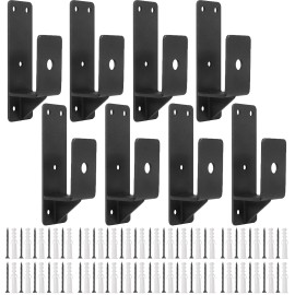 Ohiyoo 4 Pack Door Barricade Brackets 2 x 4 Door Security Bar Heavy Duty Drop...