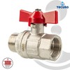 tecuro Ball Valve, Internal x External Thread G 1 Inch