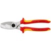 Knipex Cable Shears with twin cutting edge chrome-plated, insulated with